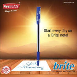 Reynolds Brite Ball Pen - 0.7mm - Blue - Set of 5